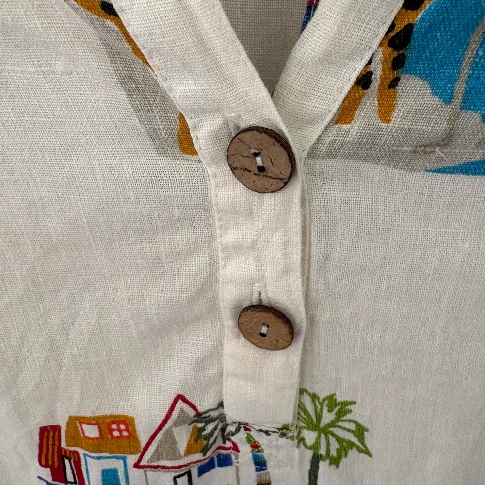 Hot Cotton Vintage Linen Marc Ware Design Tunic. Size Medium. - Picture 4 of 13